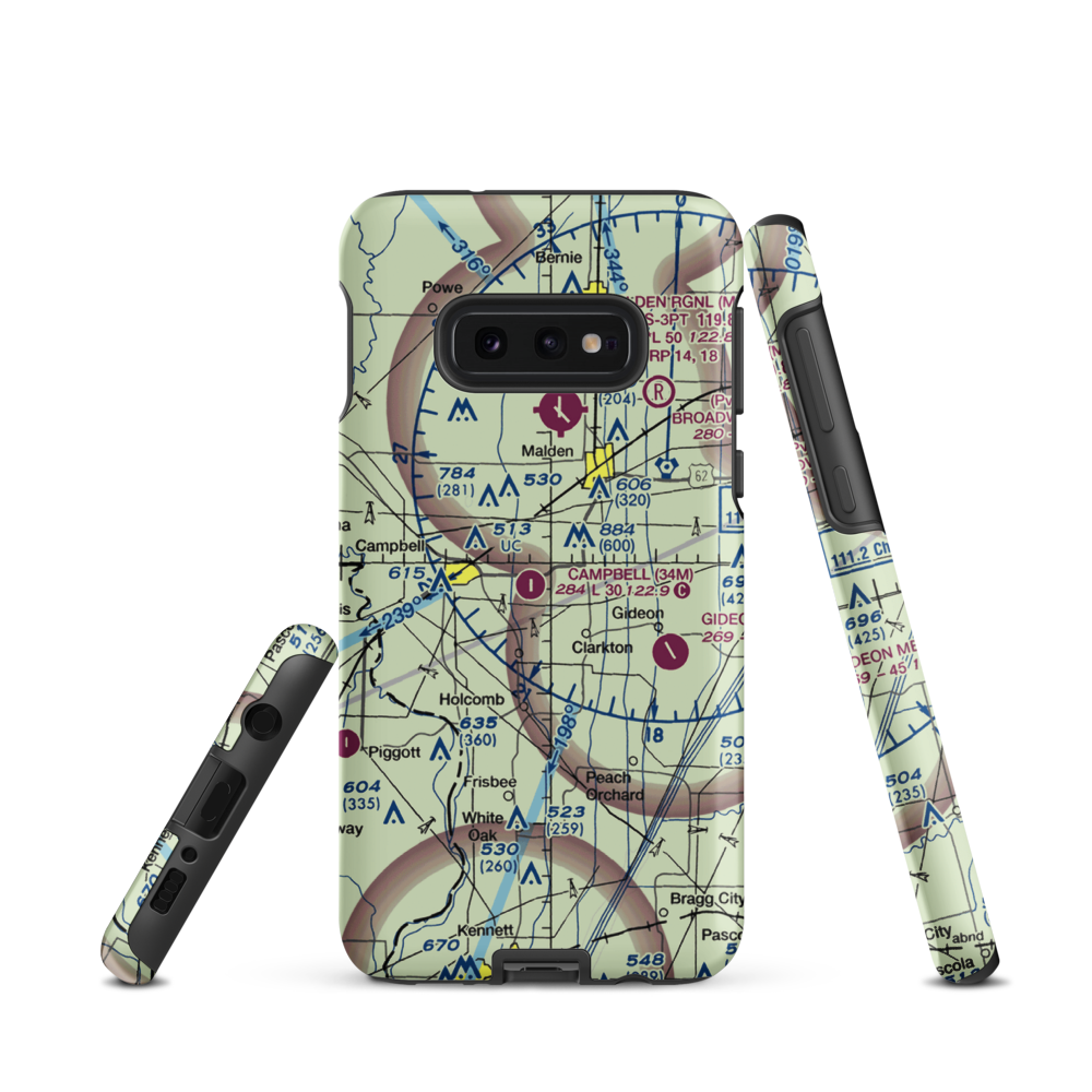 Campbell Municipal Airport (34M) VFR Sectional Samsung Phone Case Samsung Galaxy S10 Plus model shown