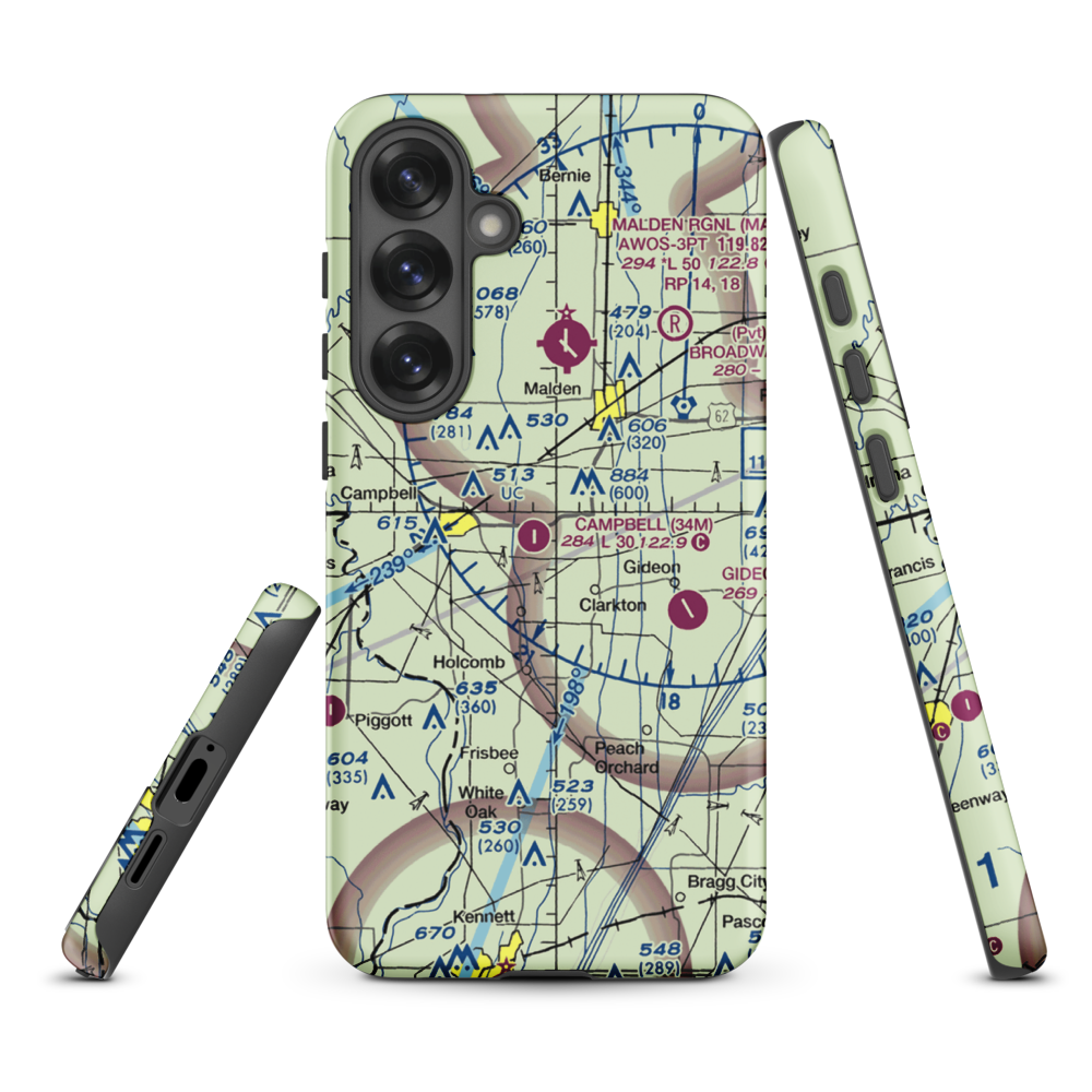 Campbell Municipal Airport (34M) VFR Sectional Samsung Phone Case Samsung Galaxy S25 Plus model shown