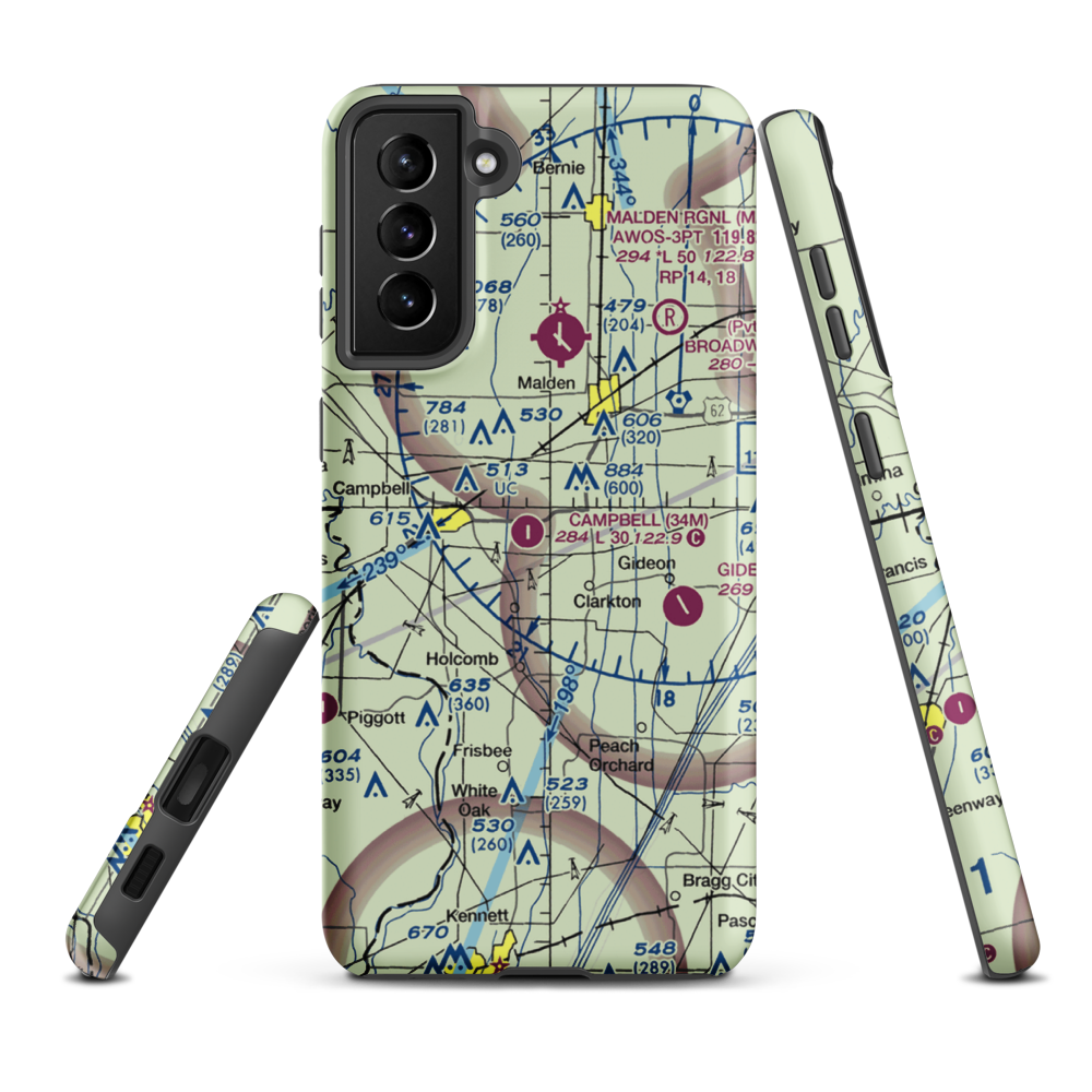 Campbell Municipal Airport (34M) VFR Sectional Samsung Phone Case Samsung Galaxy S21 FE model shown