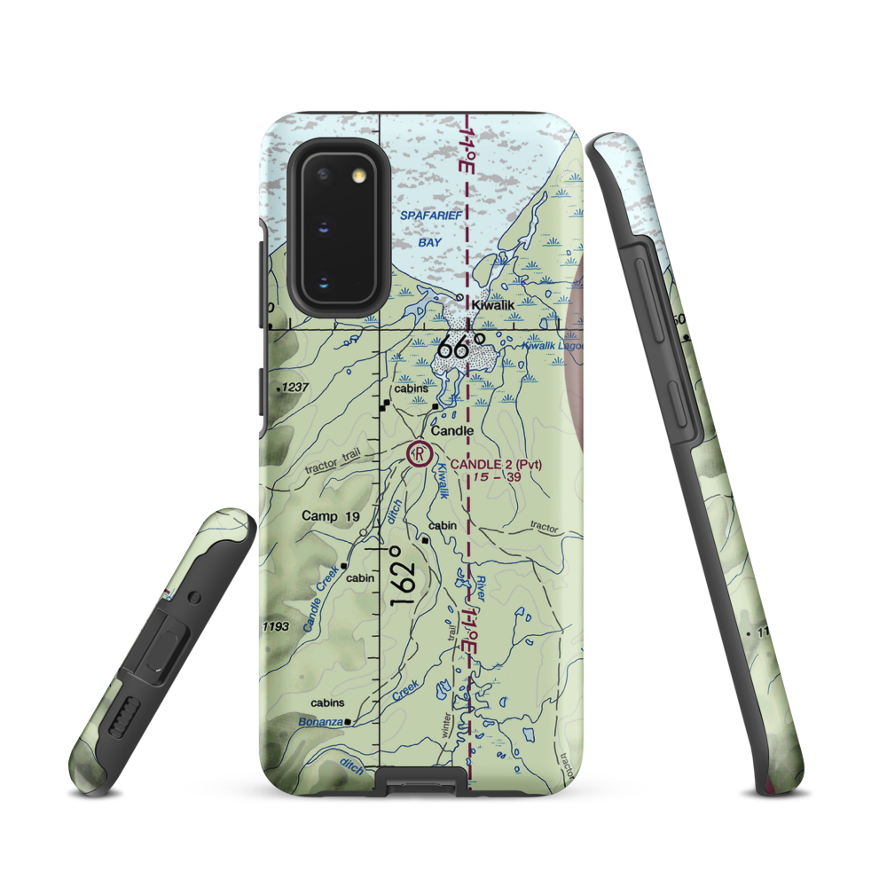 Candle 2 Airport (AK75) VFR Sectional Samsung Phone Case Samsung Galaxy S20 model shown