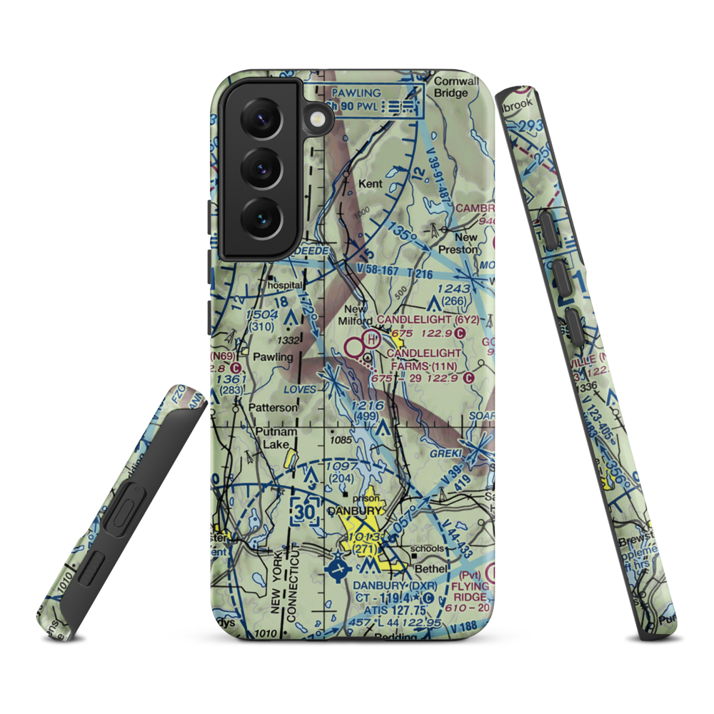Candlelight Farms Airport (11N) VFR Sectional Samsung Phone Case Samsung Galaxy S22 Plus model shown