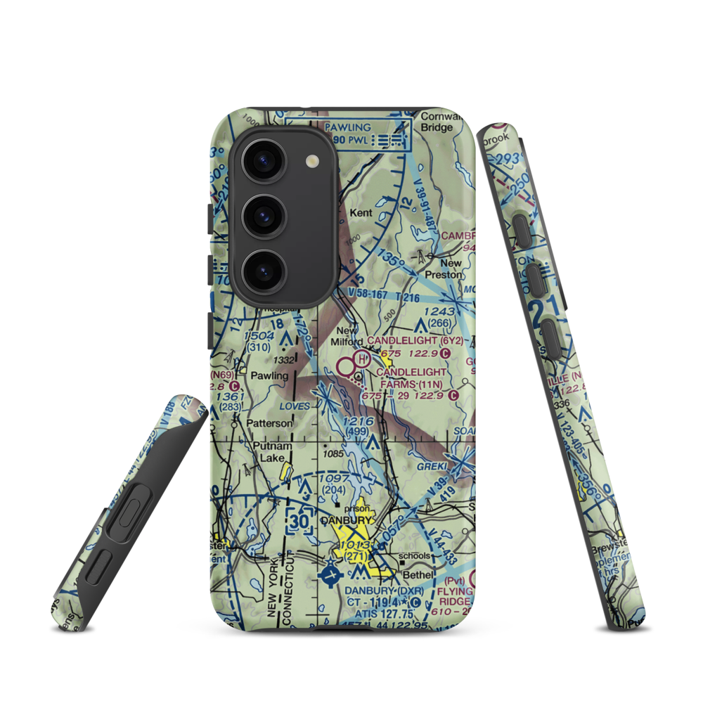 Candlelight Farms Airport (11N) VFR Sectional Samsung Phone Case Samsung Galaxy S23 model shown