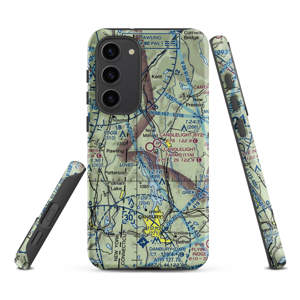 Candlelight Farms Airport (11N) VFR Sectional Samsung Phone Case Samsung Galaxy S23 Plus model shown