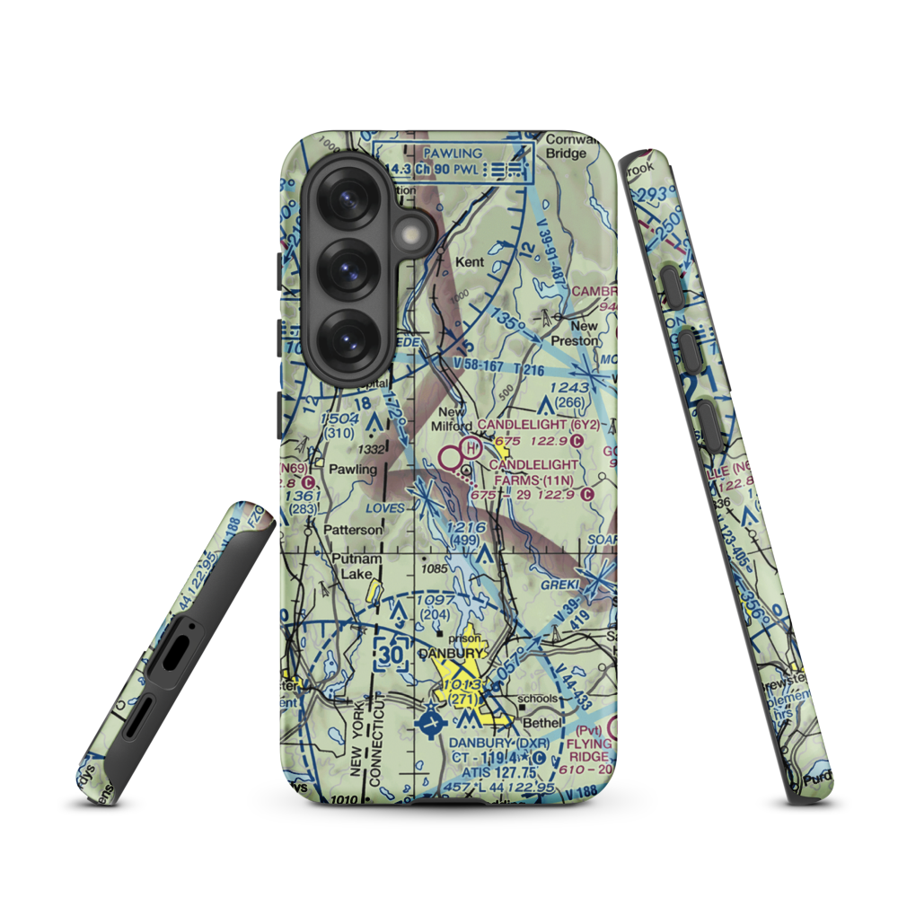 Candlelight Farms Airport (11N) VFR Sectional Samsung Phone Case Samsung Galaxy S25 model shown