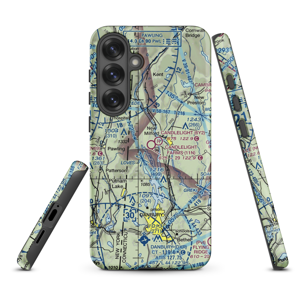 Candlelight Farms Airport (11N) VFR Sectional Samsung Phone Case Samsung Galaxy S25 Plus model shown