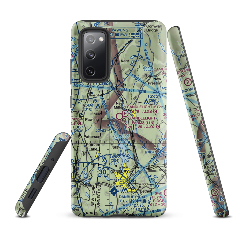 Candlelight Farms Airport (11N) VFR Sectional Samsung Phone Case Samsung Galaxy S20 FE model shown