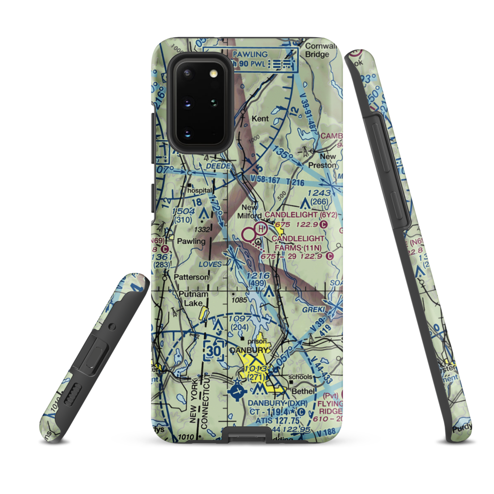 Candlelight Farms Airport (11N) VFR Sectional Samsung Phone Case Samsung Galaxy S20 Plus model shown