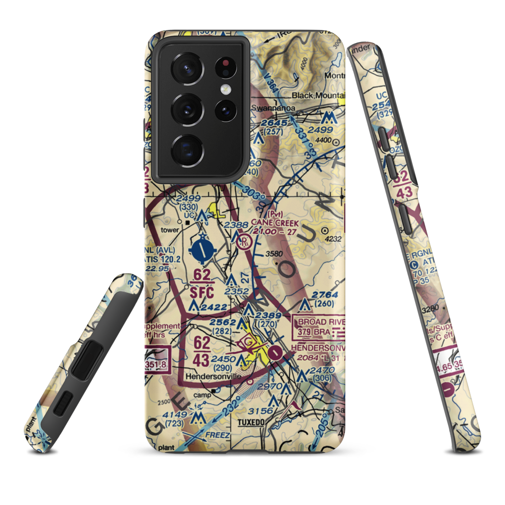 Cane Creek Airport (4NC6) VFR Sectional Samsung Phone Case Samsung Galaxy S21 Ultra model shown