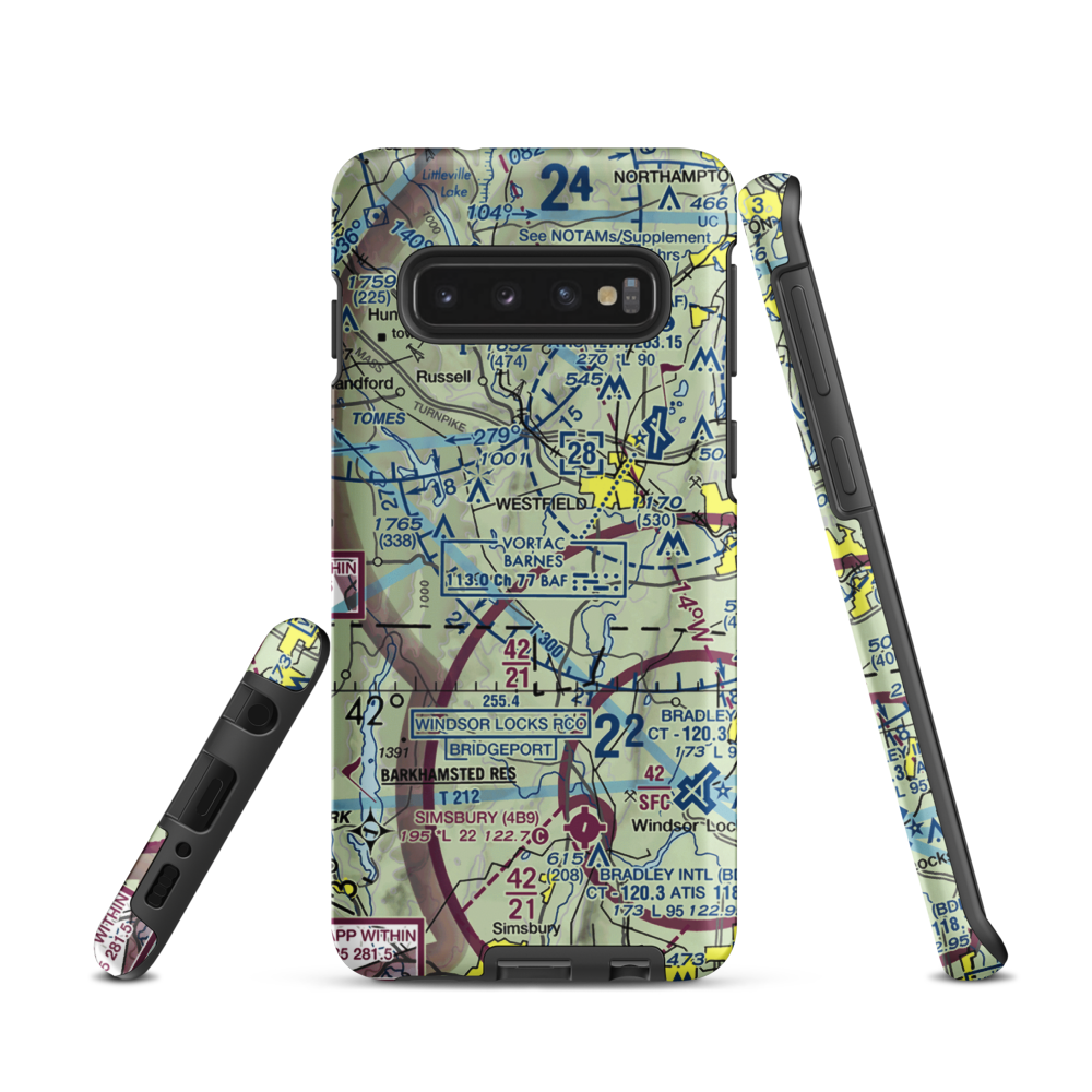 Cannizzaro Field (28MA) VFR Sectional Samsung Phone Case Samsung Galaxy S10 model shown