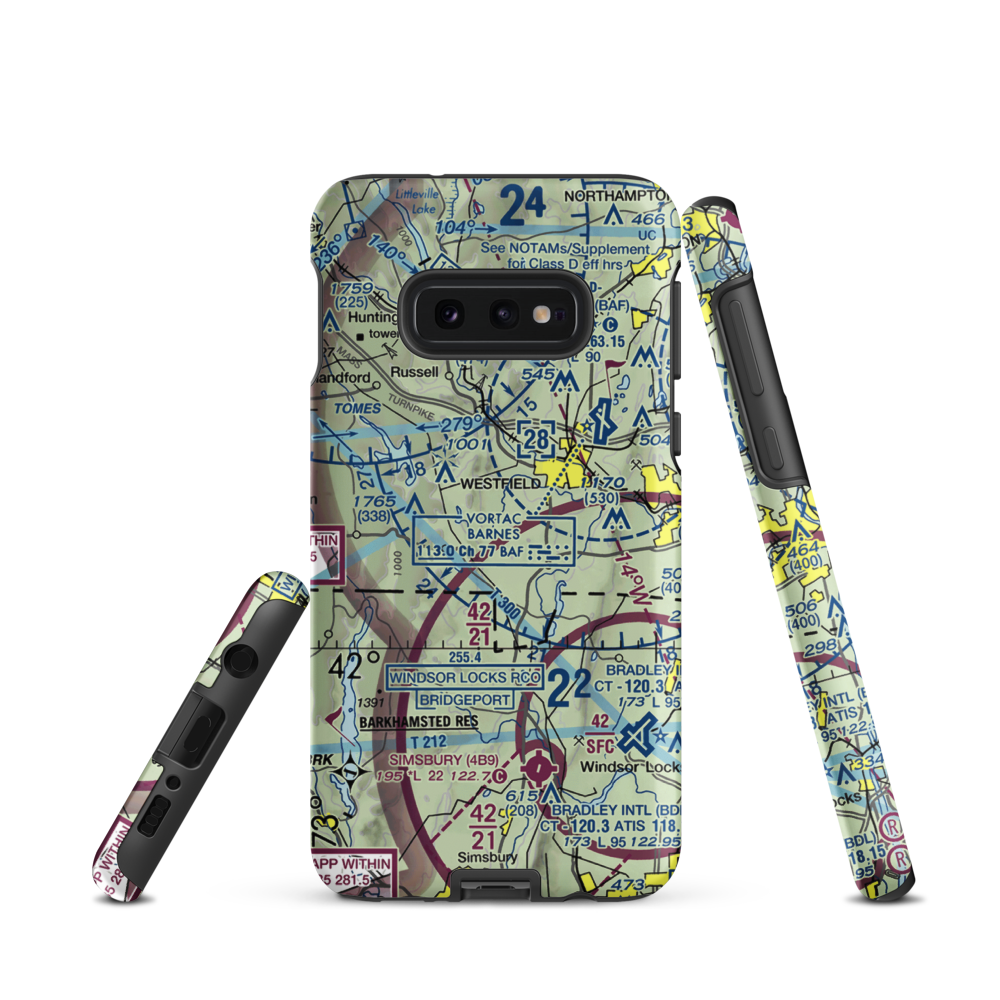 Cannizzaro Field (28MA) VFR Sectional Samsung Phone Case Samsung Galaxy S10e model shown