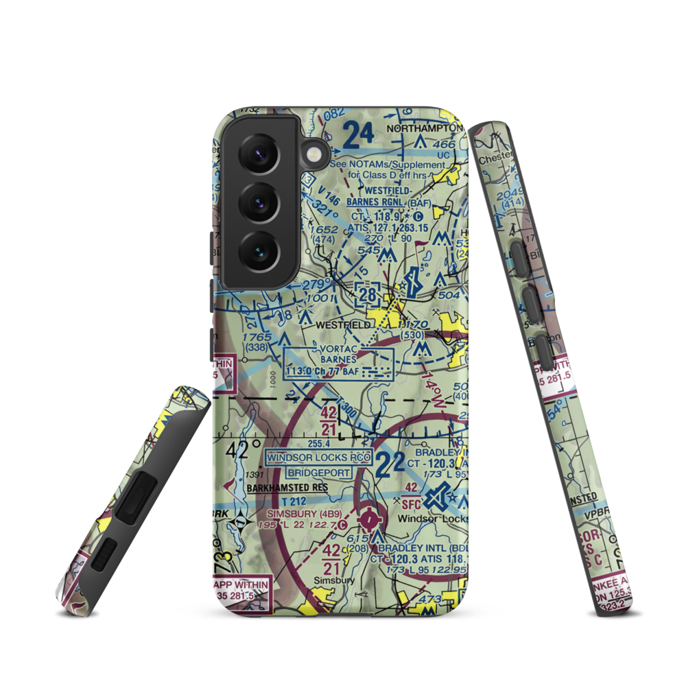 Cannizzaro Field (28MA) VFR Sectional Samsung Phone Case Samsung Galaxy S22 model shown