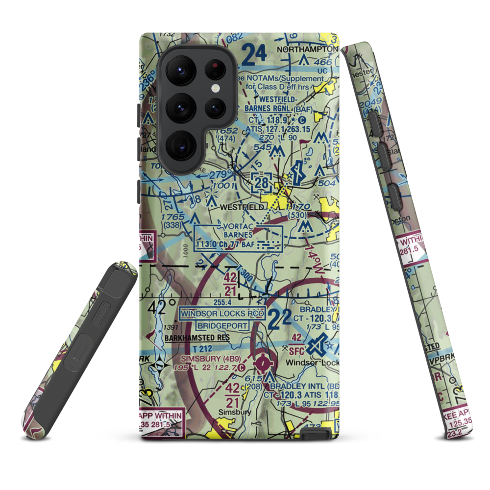 Cannizzaro Field (28MA) VFR Sectional Samsung Phone Case Samsung Galaxy S22 Ultra model shown