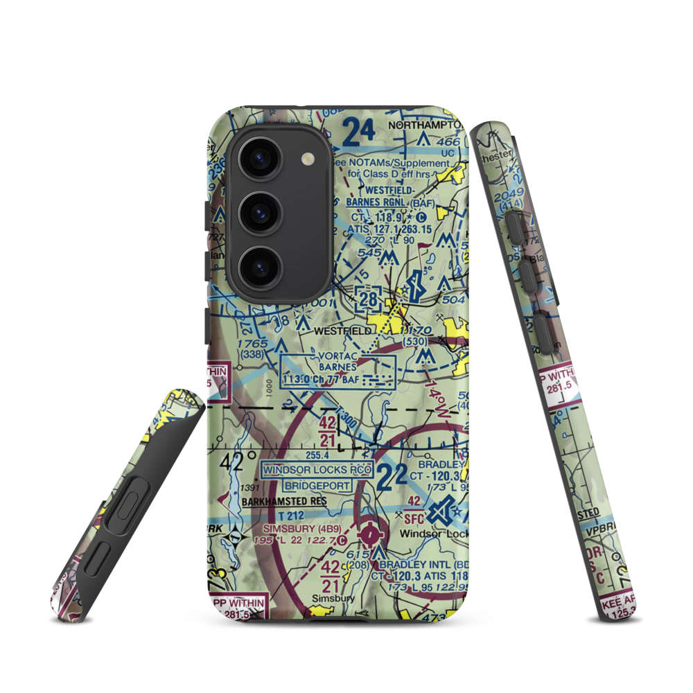 Cannizzaro Field (28MA) VFR Sectional Samsung Phone Case Samsung Galaxy S23 model shown