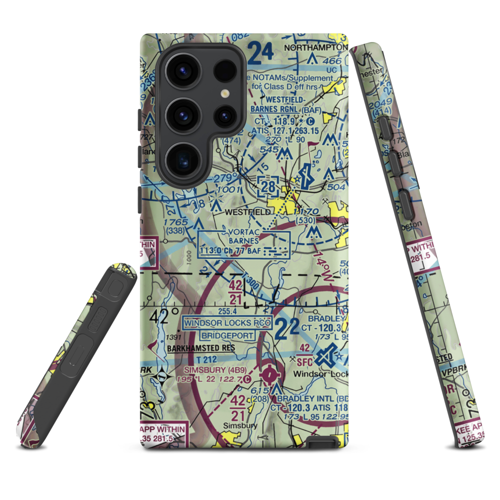 Cannizzaro Field (28MA) VFR Sectional Samsung Phone Case Samsung Galaxy S23 Ultra model shown