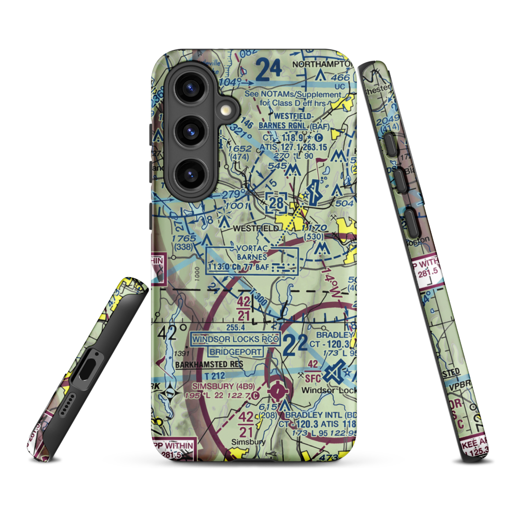 Cannizzaro Field (28MA) VFR Sectional Samsung Phone Case Samsung Galaxy S24 Plus model shown