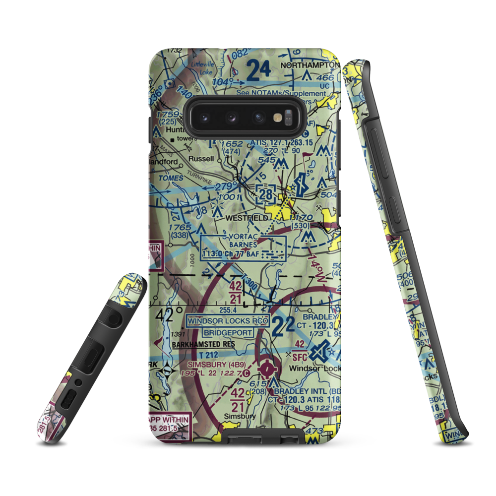 Cannizzaro Field (28MA) VFR Sectional Samsung Phone Case Samsung Galaxy S10 Plus model shown