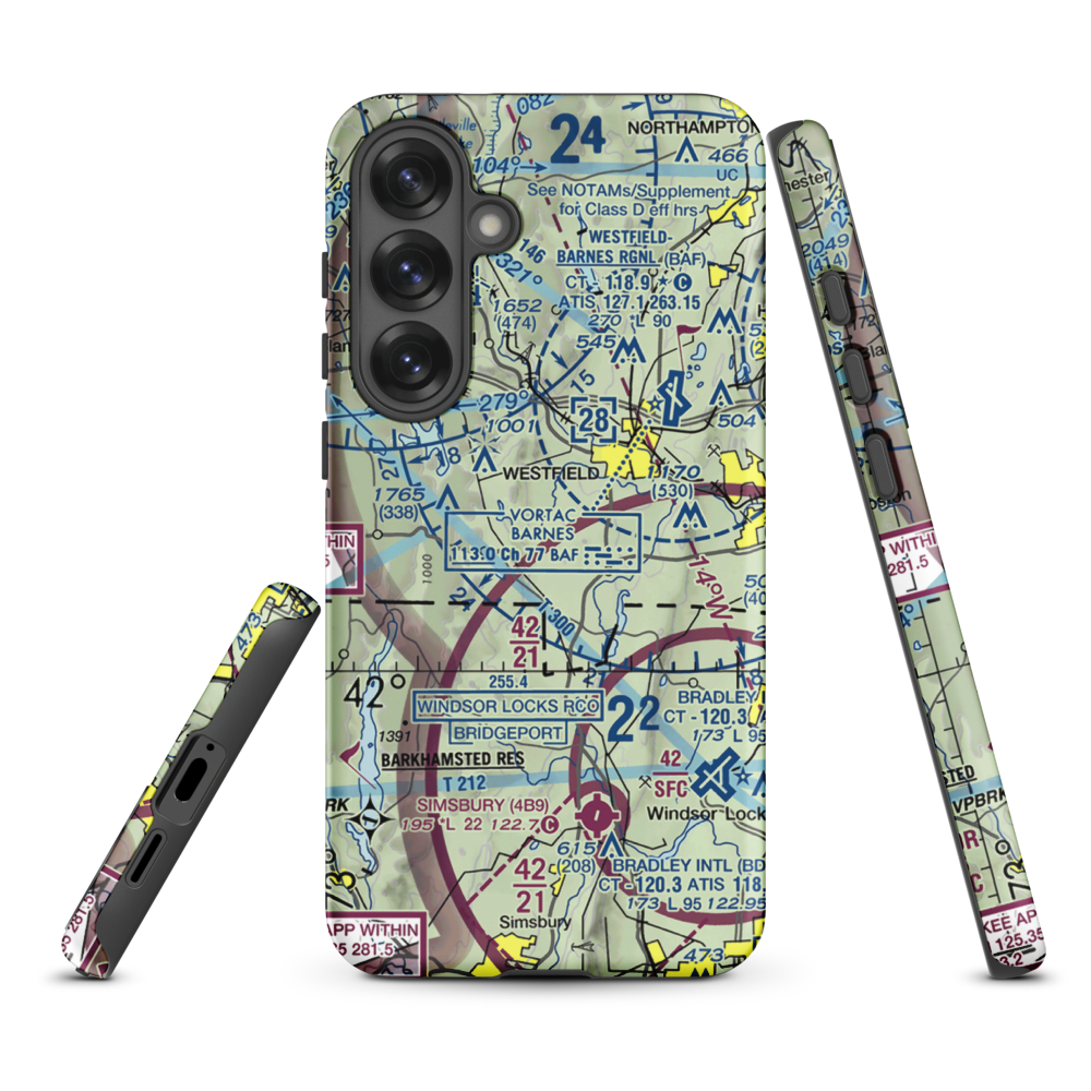 Cannizzaro Field (28MA) VFR Sectional Samsung Phone Case Samsung Galaxy S25 Plus model shown