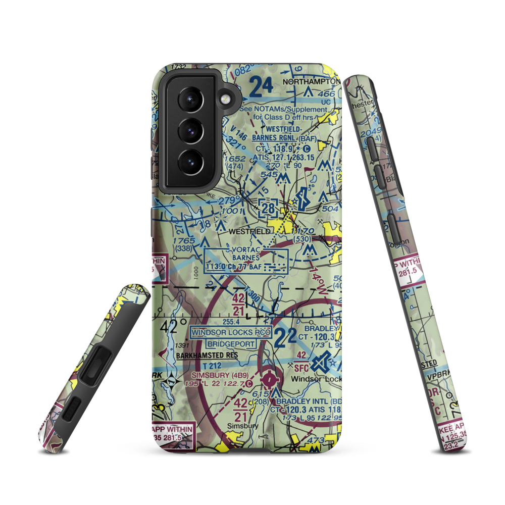 Cannizzaro Field (28MA) VFR Sectional Samsung Phone Case Samsung Galaxy S21 model shown