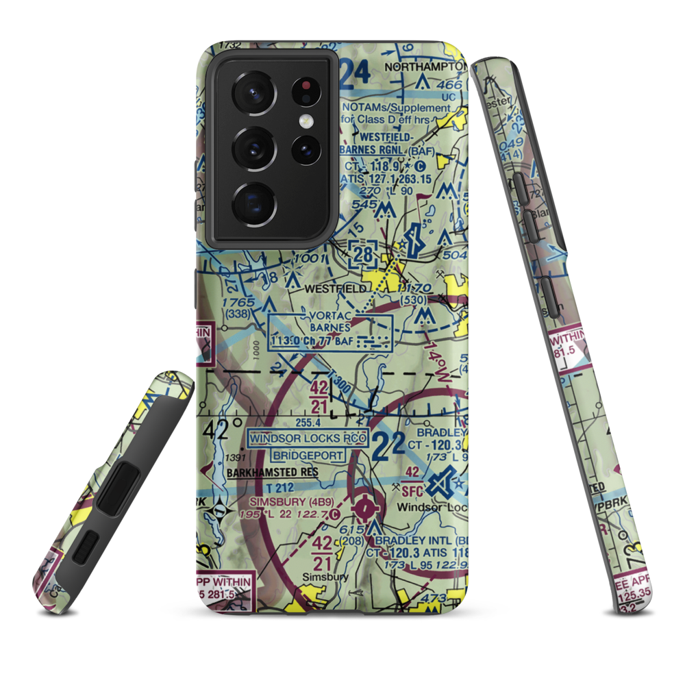 Cannizzaro Field (28MA) VFR Sectional Samsung Phone Case Samsung Galaxy S21 Ultra model shown