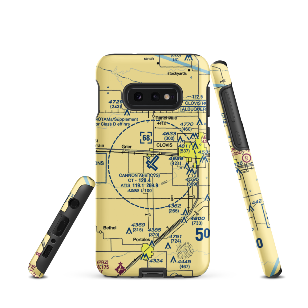 Cannon Air Force Base (CVS) VFR Sectional Samsung Phone Case Samsung Galaxy S10 Plus model shown