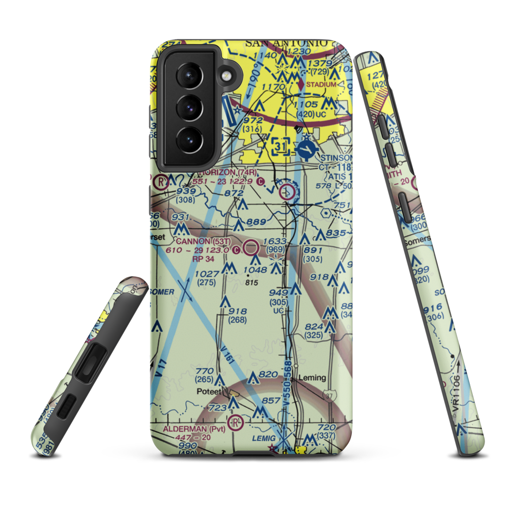 Cannon Field (53TX) VFR Sectional Samsung Phone Case Samsung Galaxy S21 FE model shown
