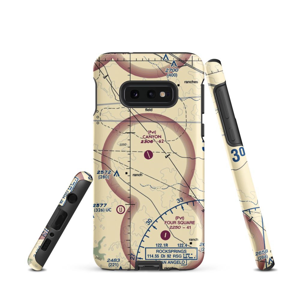 Canyon Ranch Airport (TE37) VFR Sectional Samsung Phone Case Samsung Galaxy S10 Plus model shown