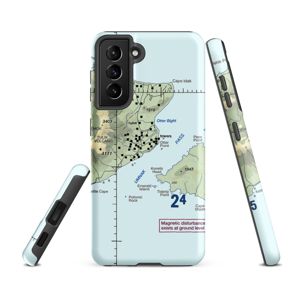 Cape Field at Fort Glenn (US-0256) VFR Sectional Samsung Phone Case Samsung Galaxy S21 FE model shown