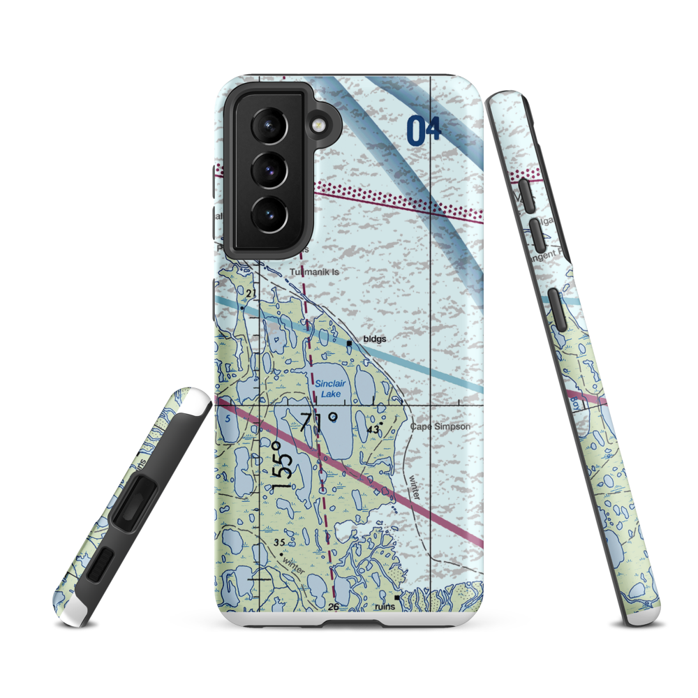 Cape Simpson (A40) VFR Sectional Samsung Phone Case Samsung Galaxy S21 FE model shown