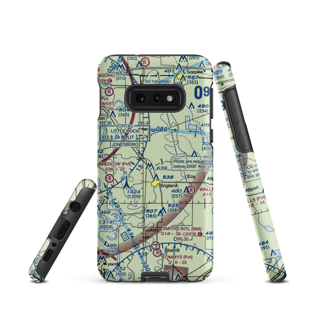 Capps Airport (US-0065) VFR Sectional Samsung Phone Case Samsung Galaxy S10 Plus model shown