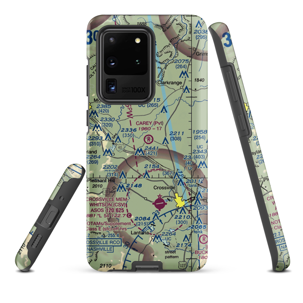 Carey Airport (TN56) VFR Sectional Samsung Phone Case Samsung Galaxy S20 Ultra model shown