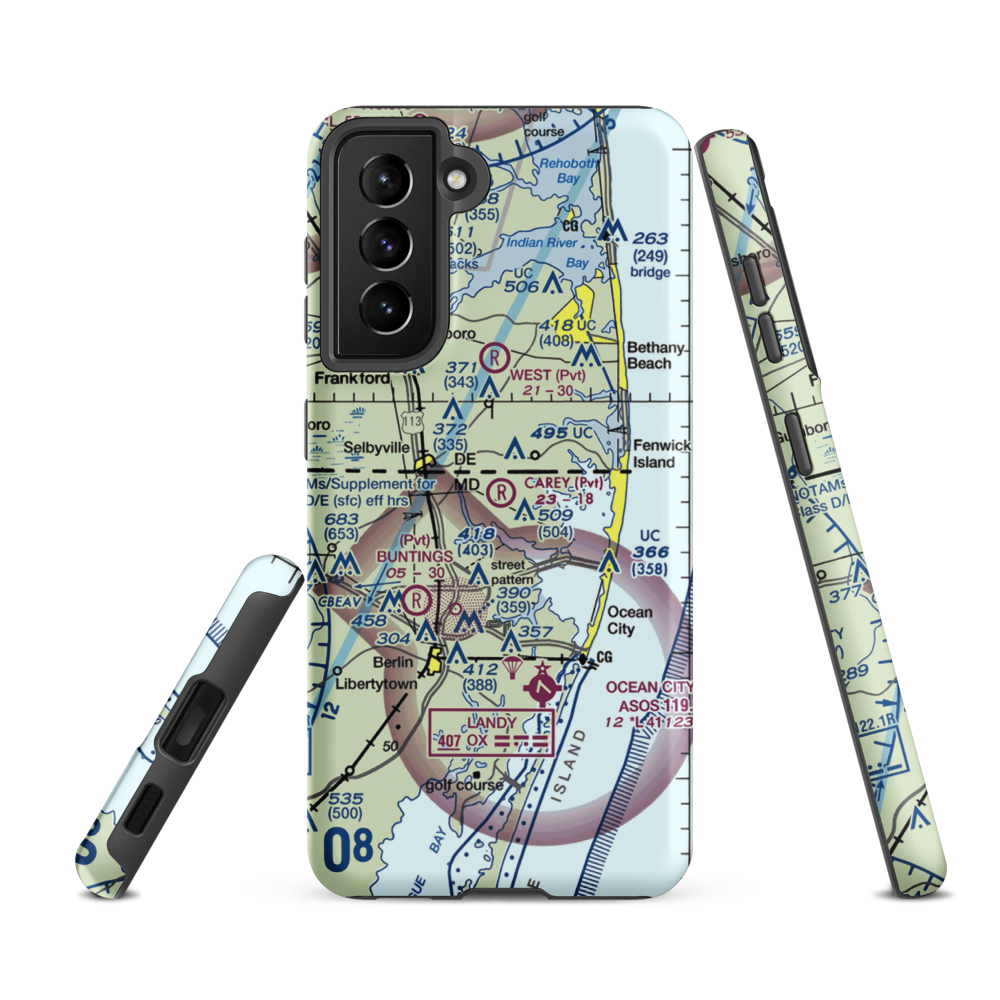 Carey Field (4MD3) VFR Sectional Samsung Phone Case Samsung Galaxy S21 FE model shown