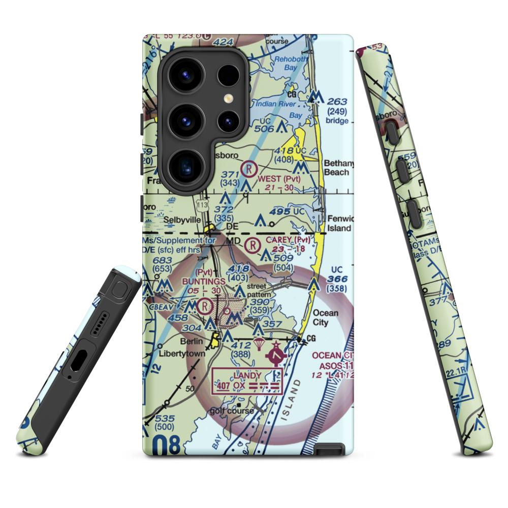 Carey Field (4MD3) VFR Sectional Samsung Phone Case Samsung Galaxy S24 Ultra model shown