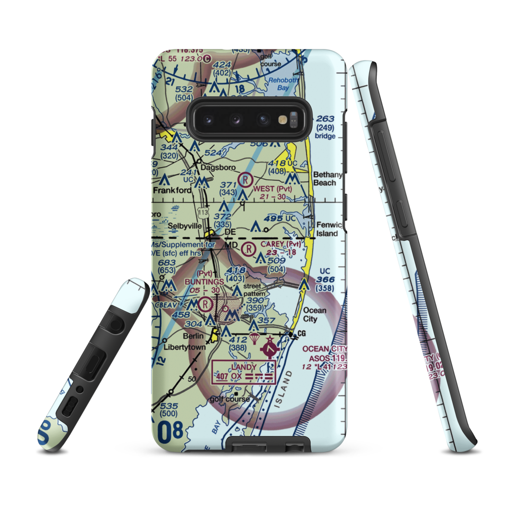 Carey Field (4MD3) VFR Sectional Samsung Phone Case Samsung Galaxy S10 Plus model shown