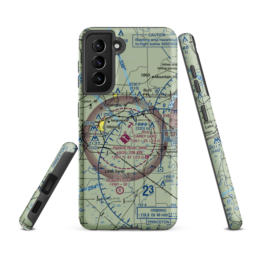 Carey Lake Seaplane Base (9MN0) VFR Sectional Samsung Phone Case Samsung Galaxy S21 FE model shown