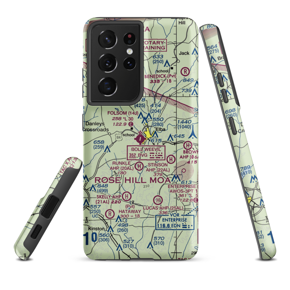 Carl Folsom Airport (14J) VFR Sectional Samsung Phone Case Samsung Galaxy S21 Ultra model shown