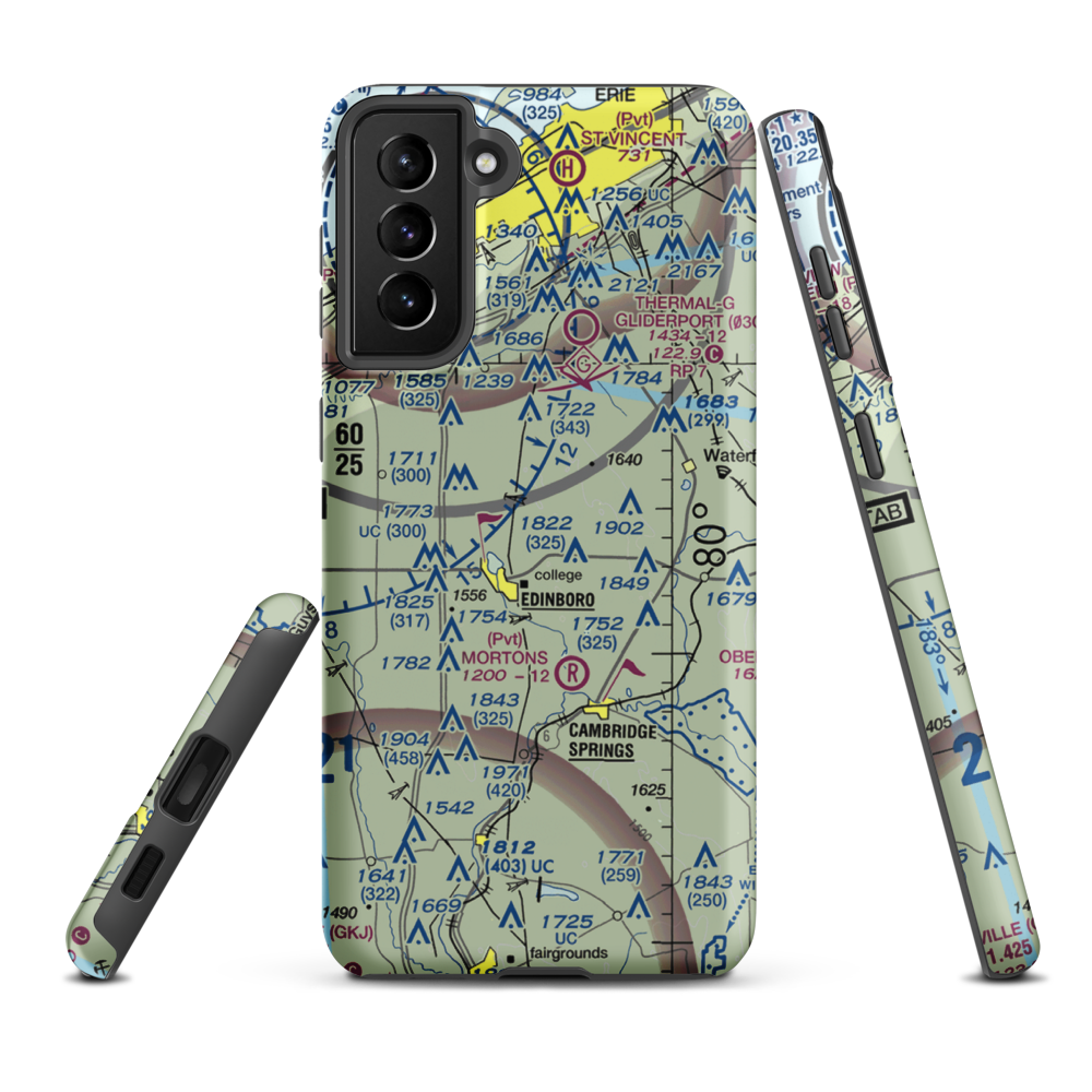 Carlson Airport (PN06) VFR Sectional Samsung Phone Case Samsung Galaxy S21 Plus model shown