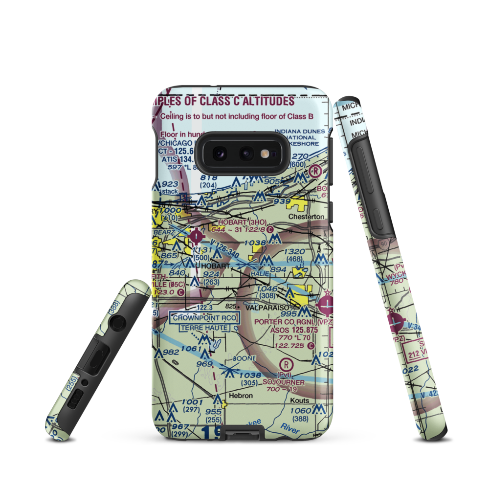 Carlson Farm Airport (3IN3) VFR Sectional Samsung Phone Case Samsung Galaxy S10 Plus model shown