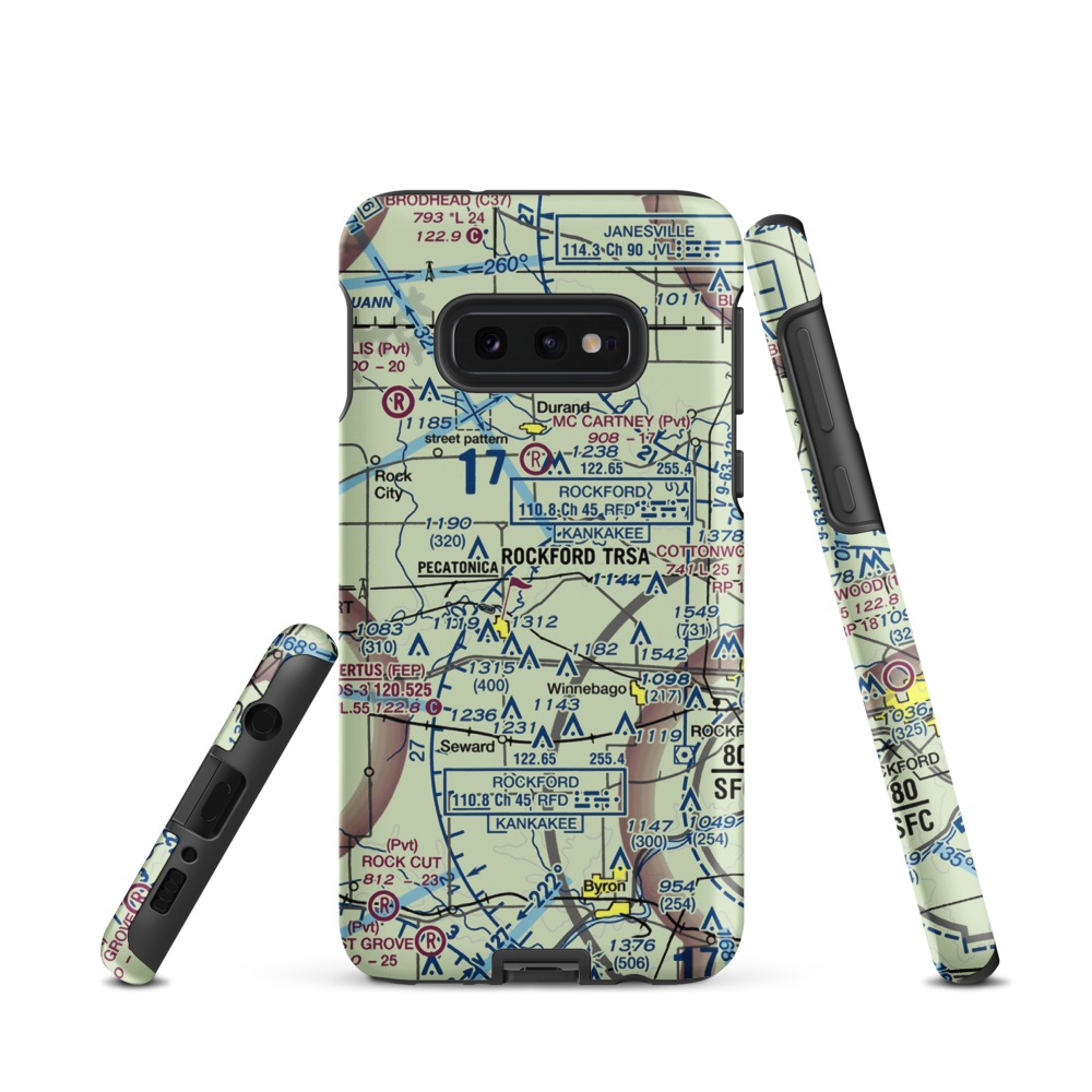 Carlson RLA Restricted Landing Area (IS19) VFR Sectional Samsung Phone Case Samsung Galaxy S10e model shown