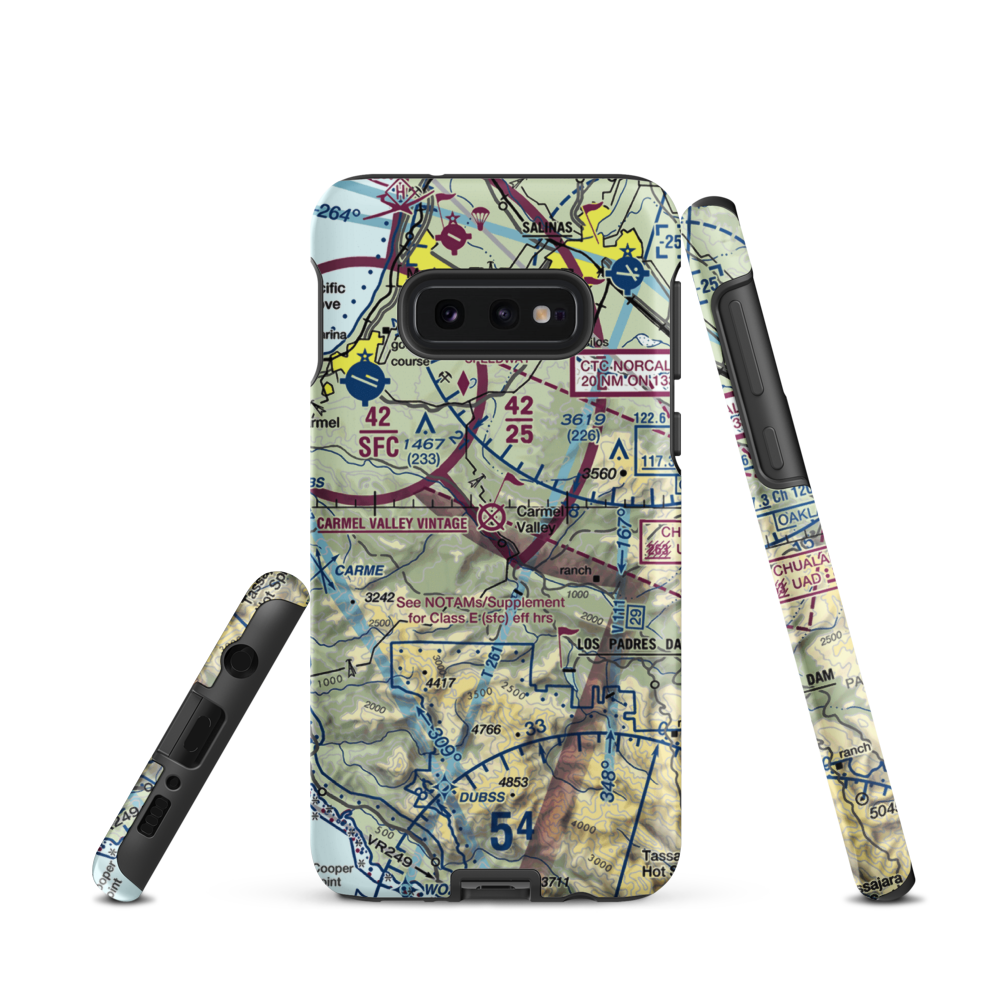 Carmel Valley (O62) VFR Sectional Samsung Phone Case Samsung Galaxy S10e model shown