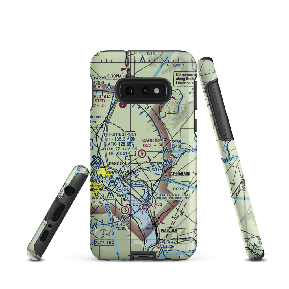 Carr Airport (6WA6) VFR Sectional Samsung Phone Case Samsung Galaxy S10e model shown