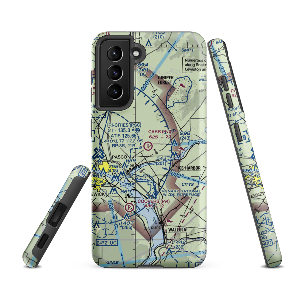 Carr Airport (6WA6) VFR Sectional Samsung Phone Case Samsung Galaxy S21 FE model shown