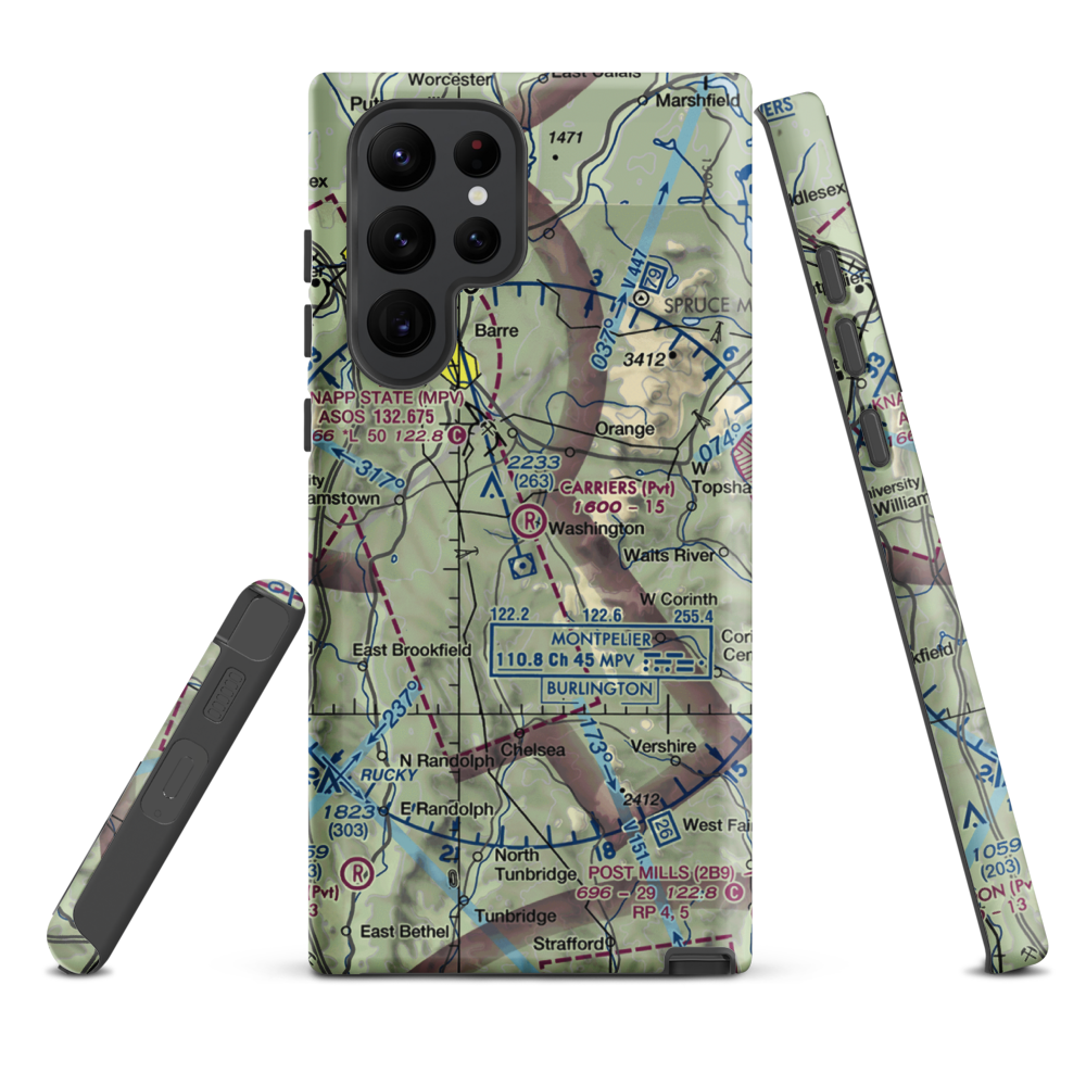 Carriers Skypark Airport (VT31) VFR Sectional Samsung Phone Case Samsung Galaxy S22 Ultra model shown