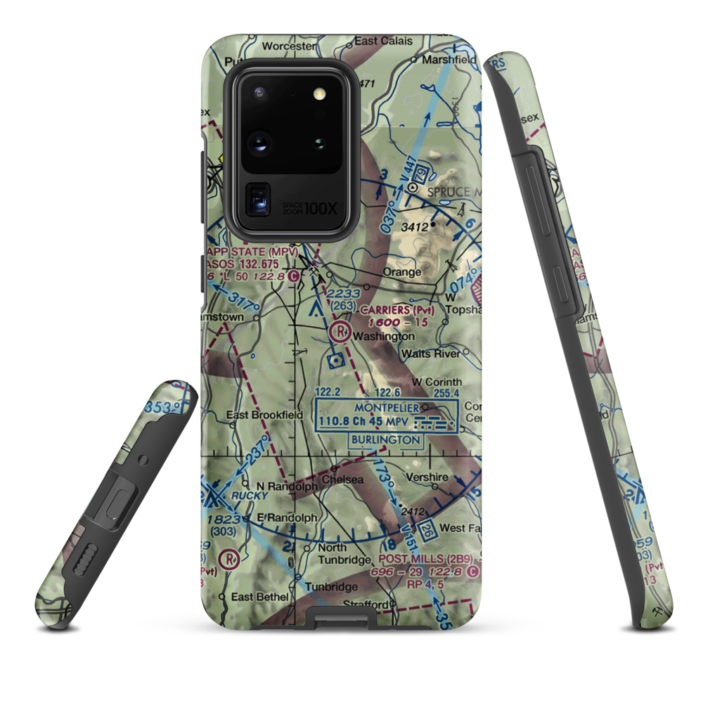 Carriers Skypark Airport (VT31) VFR Sectional Samsung Phone Case Samsung Galaxy S20 Ultra model shown