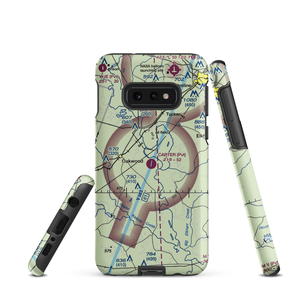 Carter Ranch Airport (89TS) VFR Sectional Samsung Phone Case Samsung Galaxy S10e model shown
