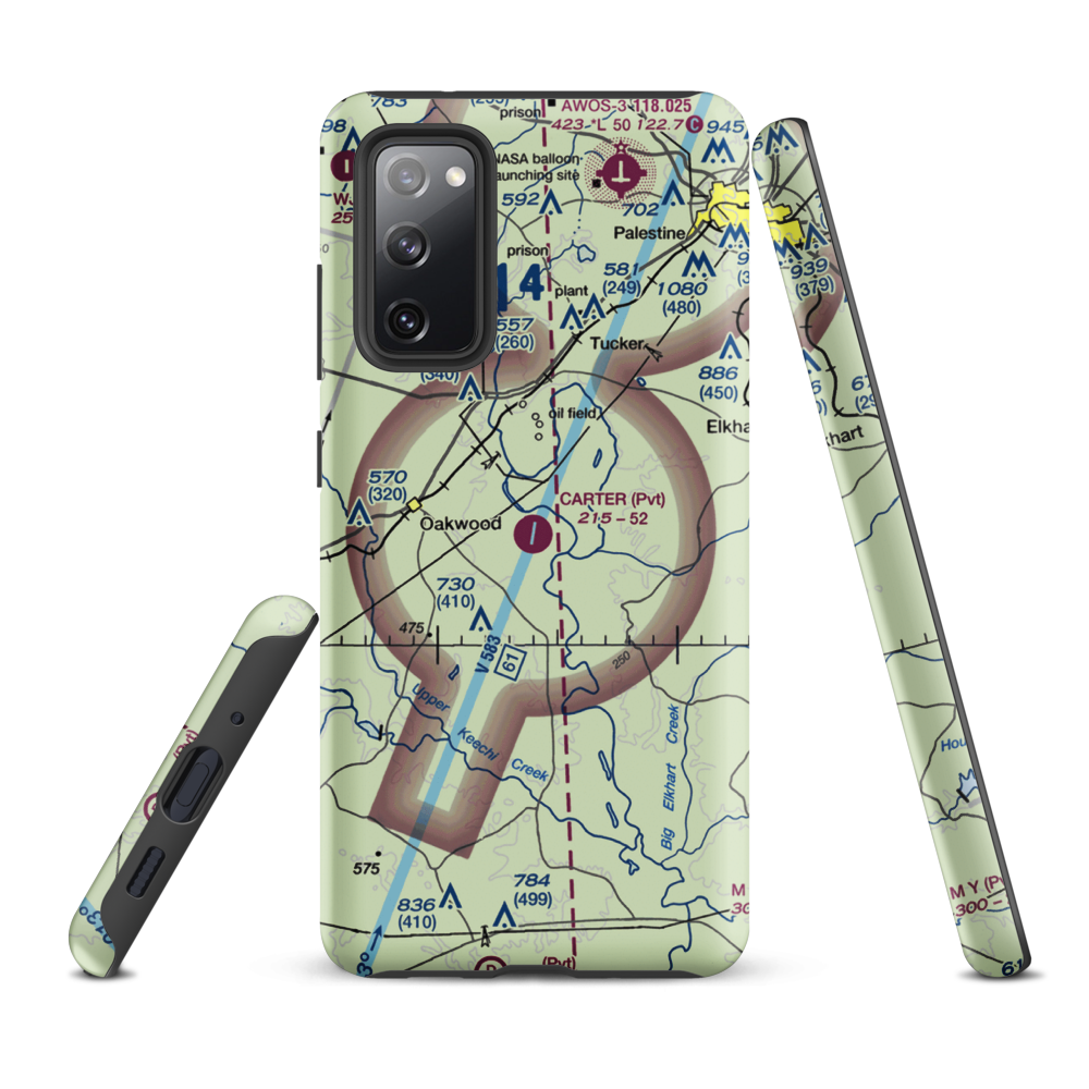 Carter Ranch Airport (89TS) VFR Sectional Samsung Phone Case Samsung Galaxy S20 FE model shown