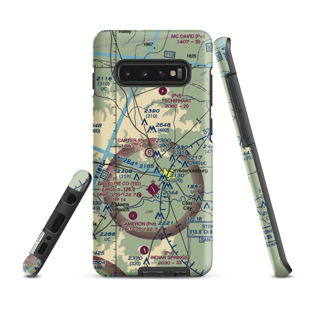 Carter Ranch STOLport (8TE7) VFR Sectional Samsung Phone Case Samsung Galaxy S10 Plus model shown