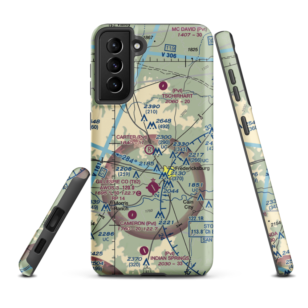 Carter Ranch STOLport (8TE7) VFR Sectional Samsung Phone Case Samsung Galaxy S21 Plus model shown