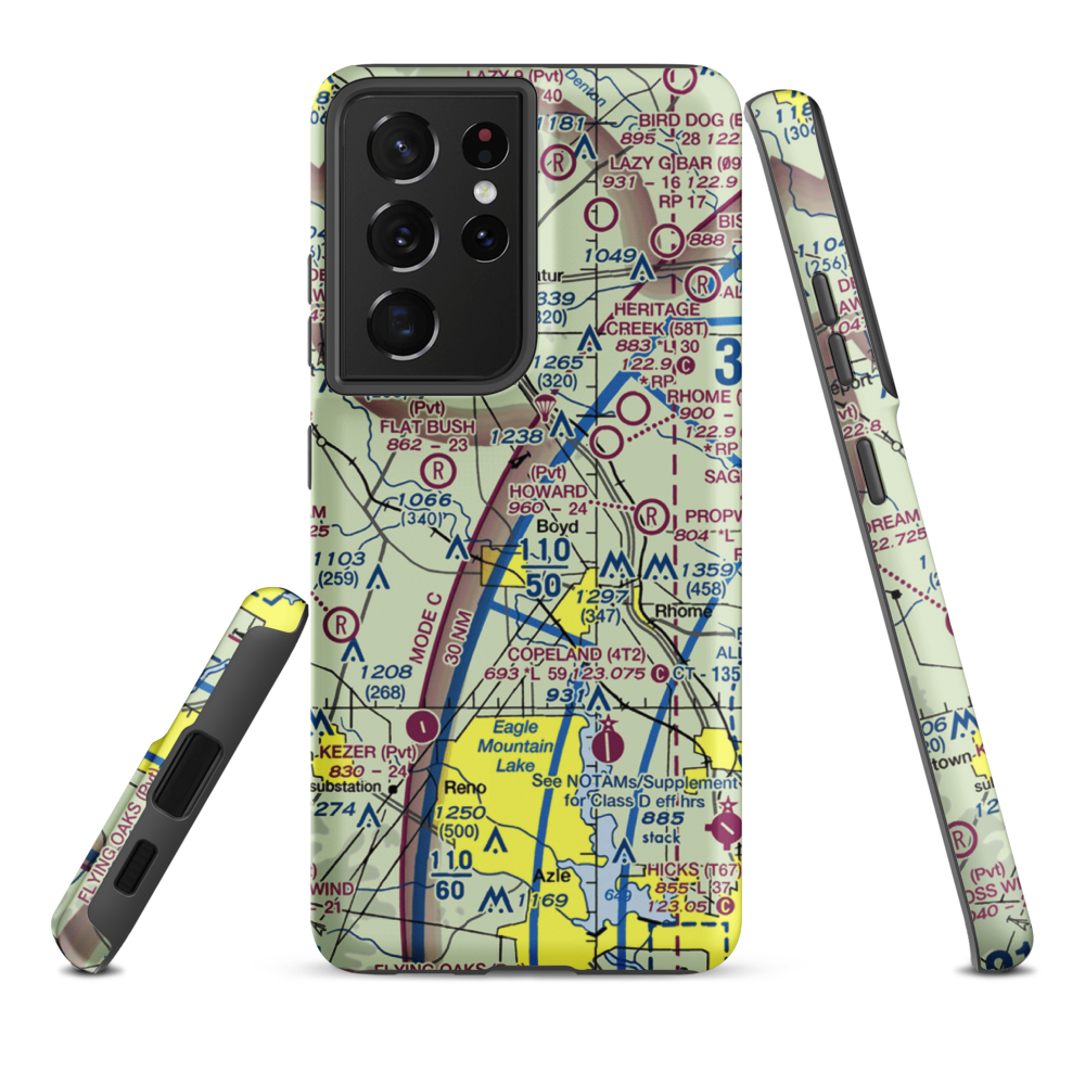 Carter-Norman Airport (TA87) VFR Sectional Samsung Phone Case Samsung Galaxy S21 Ultra model shown