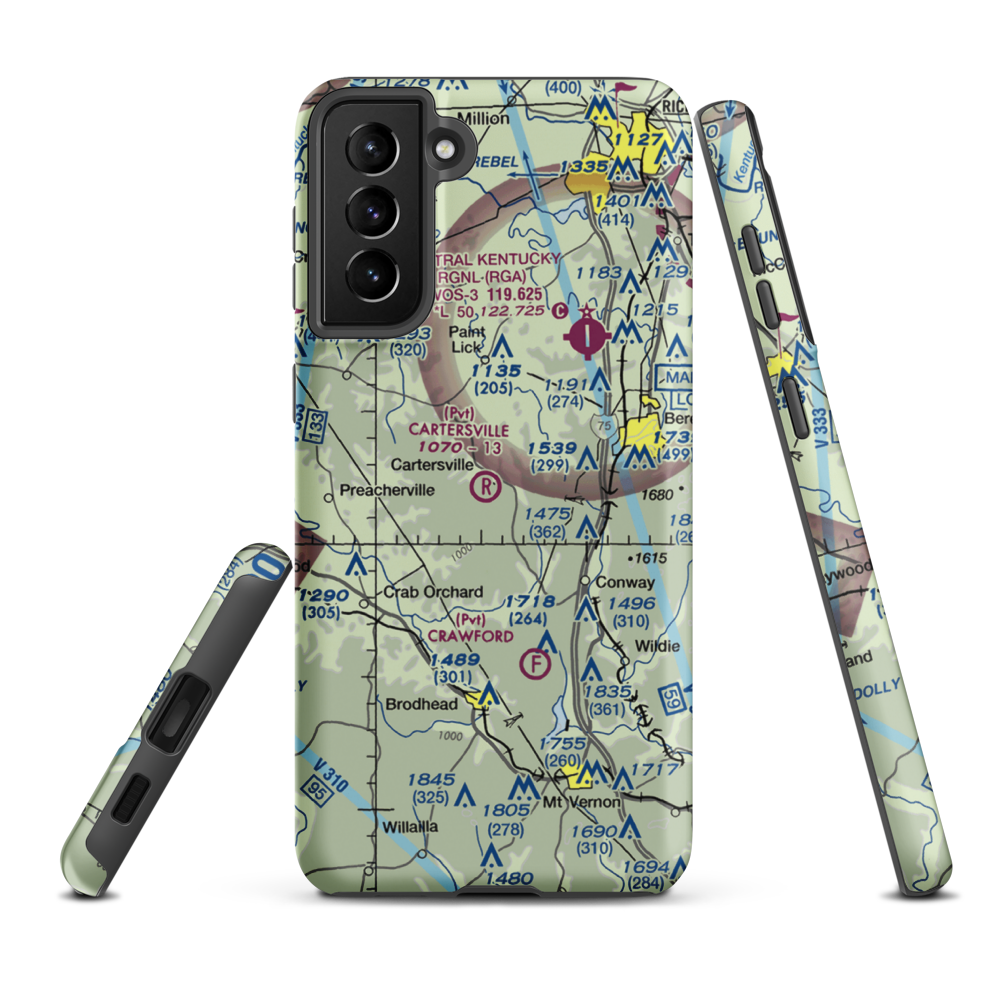Cartersville Airport (05KY) VFR Sectional Samsung Phone Case Samsung Galaxy S21 Plus model shown