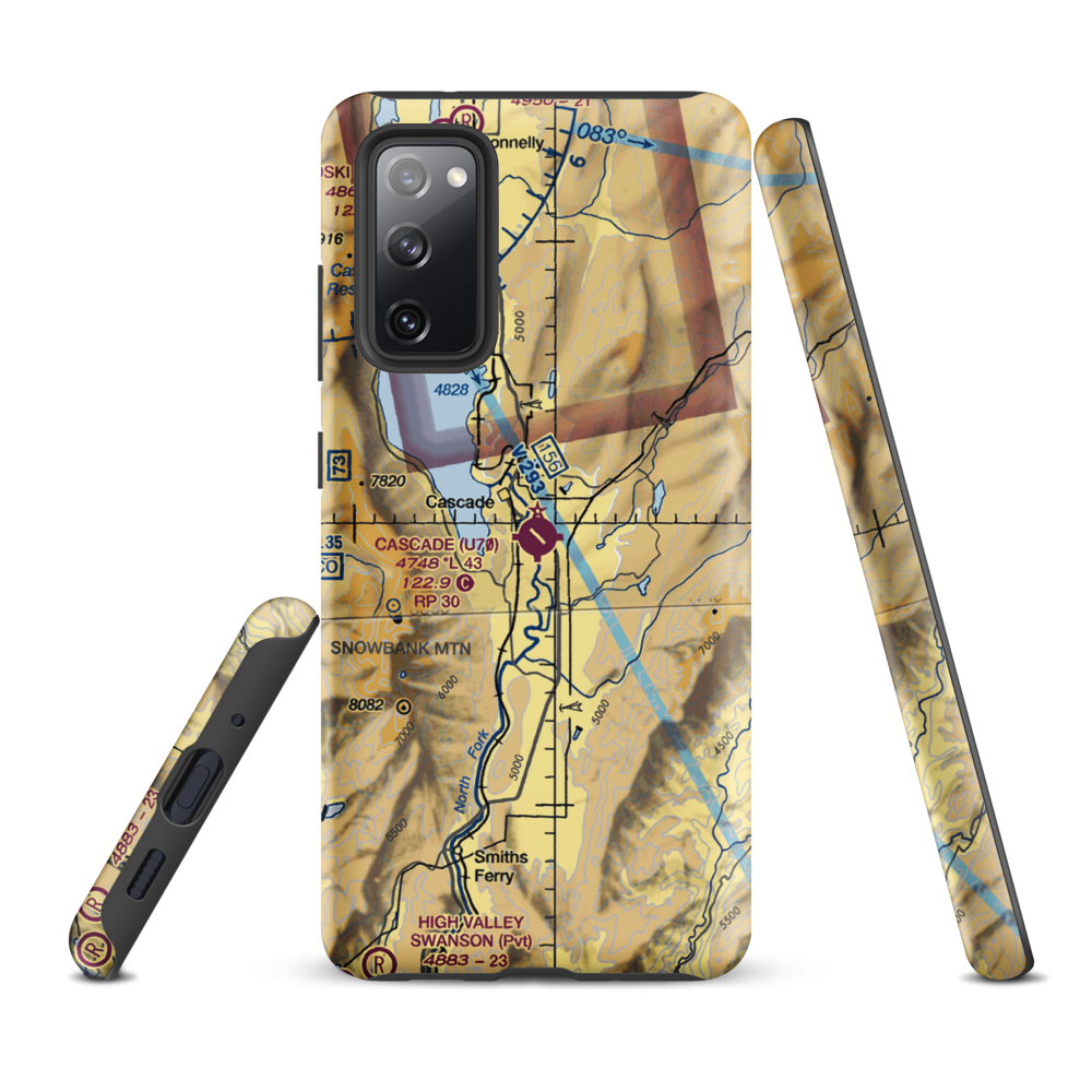 Cascade Airport (U70) VFR Sectional Samsung Phone Case Samsung Galaxy S20 FE model shown